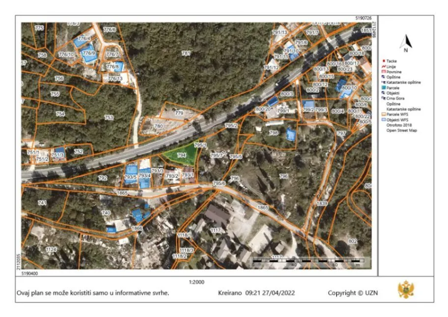 Prodaja, plac, 451m², Buljarica, Budva
