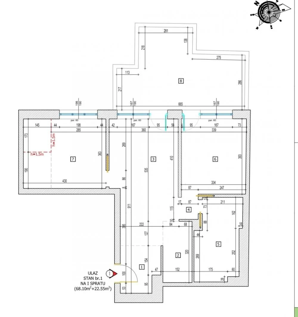 Rent, three bedroom apartment, 90m², Vukov Spomenik, Zvezdara Sve Podlokacije