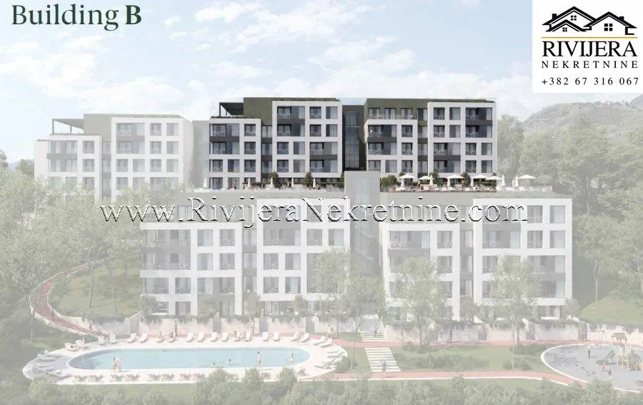 Prodaja, dvosoban stan, 87m², Mrčevac, Tivat