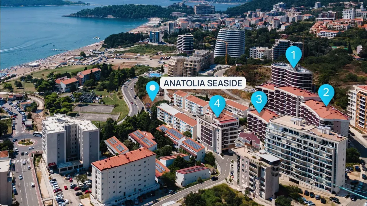 Sale, two bedroom apartment, 85m², Bečići, Budva