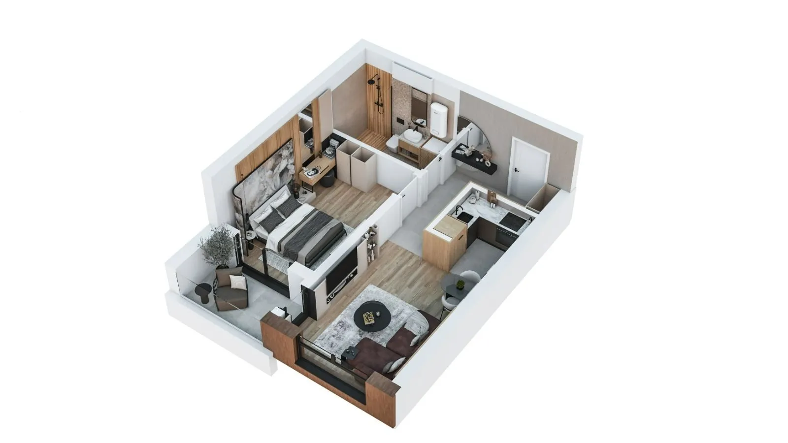 Prodaja, jednosoban stan, 47m², Ilino, Bar