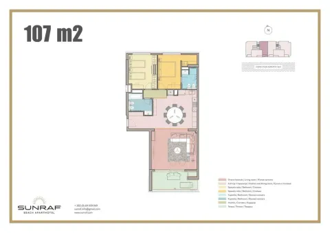 Prodaja, dvosoban stan, 107m², Rafailovići, Budva - Plan prostora - image 10