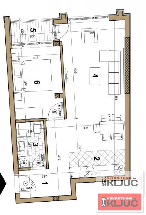 Prodaja, dvosoban stan, 51m², Centar, Novi Sad