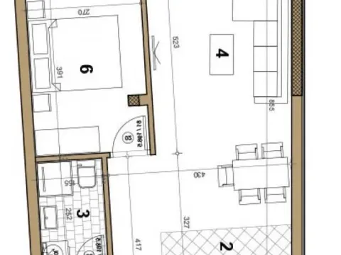 Sale, two bedroom apartment, 51m², Centar, Novi Sad