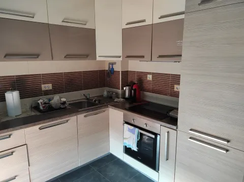 Modern kitchen with light-colored cabinets and built-in appliances. - image 3