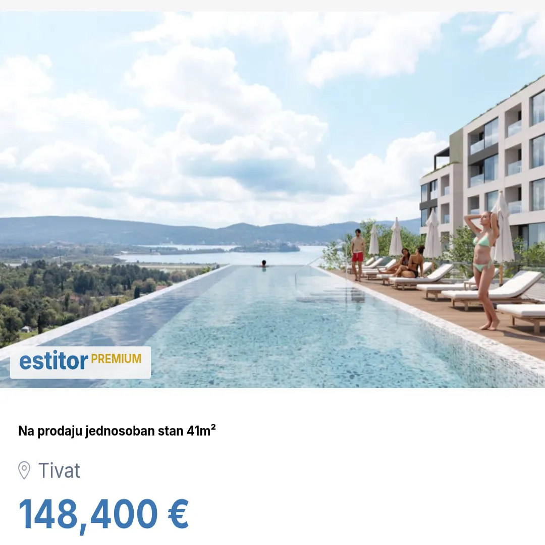 Sale, one bedroom apartment, 41m², Tivat, Crna Gora