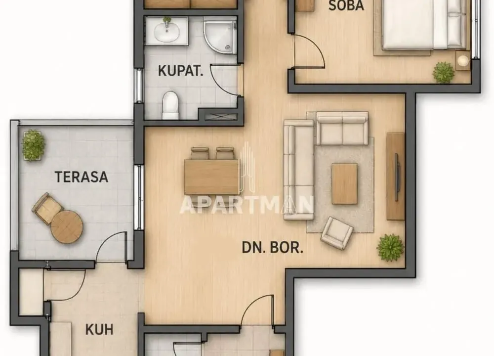 Sale, two bedroom apartment, 70m², Brace Jerković, Voždovac Sve Podlokacije