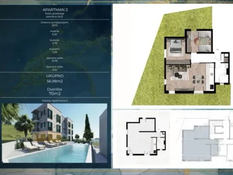 Prodaja, dvosoban stan, 60m², Kava, Tivat - image 2