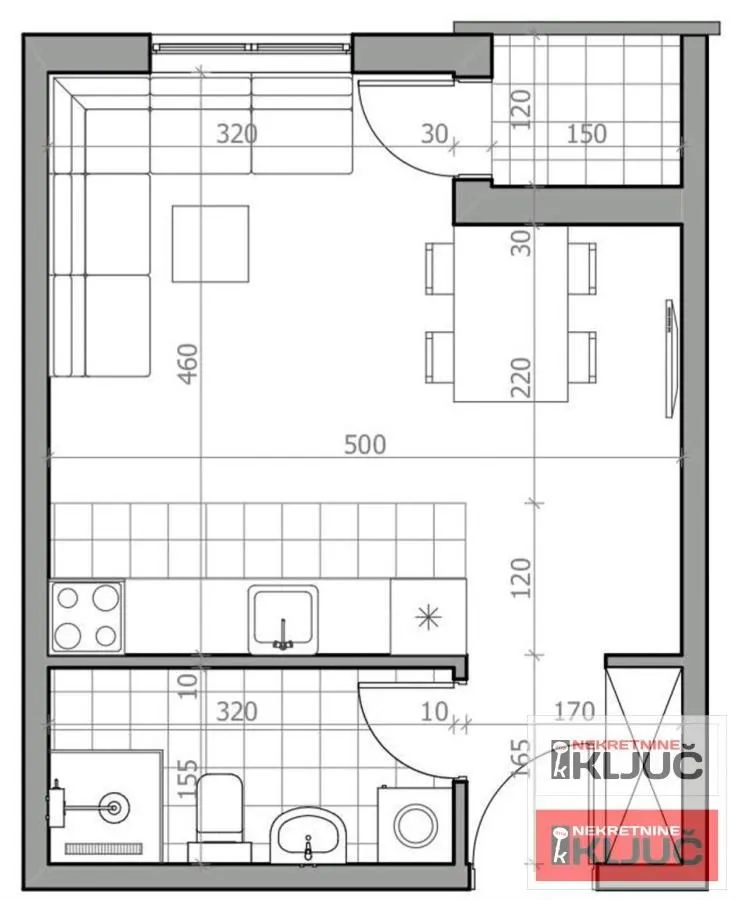 Sale, one bedroom apartment, 30m², Sremska Kamenica, Petrovaradin