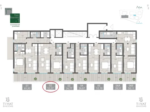 Sale, one bedroom apartment, 52m², Centar, Tivat - image 6