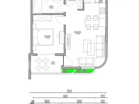 Prodaja, jednosoban stan, 49m², Pinješ, Ulcinj - image 3