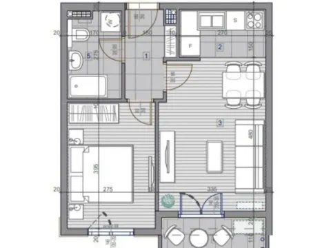 Prodaja, jednosoban stan, 41m², Stari Aerodrom, Podgorica - image 2