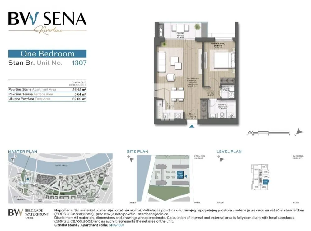 Sale, four bedroom apartment, 109m², Savski Venac, Beograd