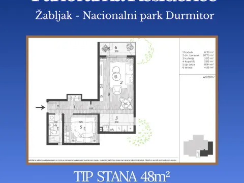 Prodaja, dvosoban stan, 48m², Žabljak II, Žabljak - image 16