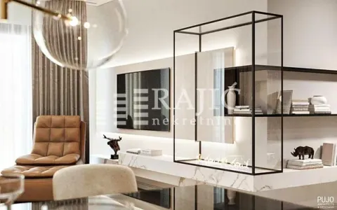 Modern living room interior with a fireplace and decorative elements. - image 4