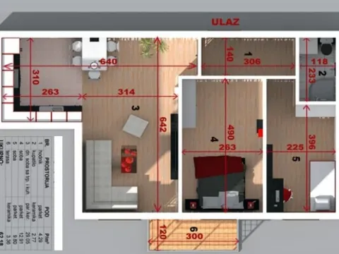 Prodaja, dvosoban stan, 62m², Nova Detelinara, Novi Sad Sve Podlokacije - image 12