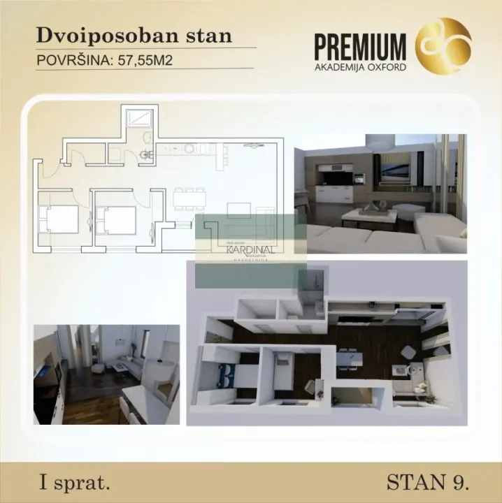 Prodaja, dvosoban stan, 57m², Aqua park, Jagodina