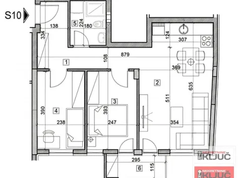Sale, two bedroom apartment, 57m², Železnička Stanica, Novi Sad Sve Podlokacije