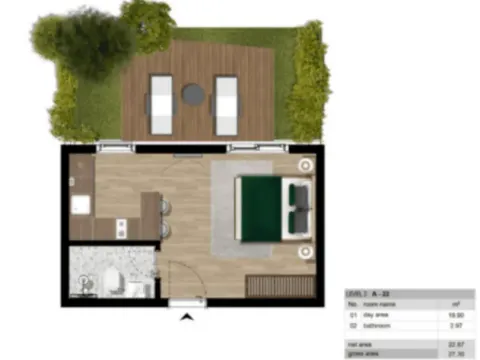 Sale, studio apartment, 27m², Kavač, Kotor - image 2