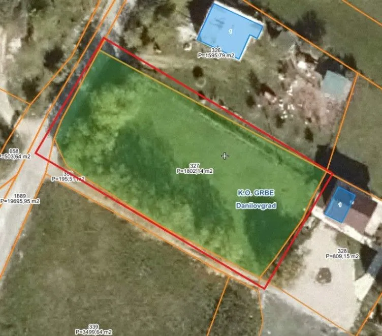 Prodaja, plac, 1802m², Grbe, Danilovgrad
