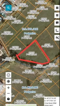 Katastarski plan prikazuje zemljišnu parcelu sa ucrtanim granicama. - image 2