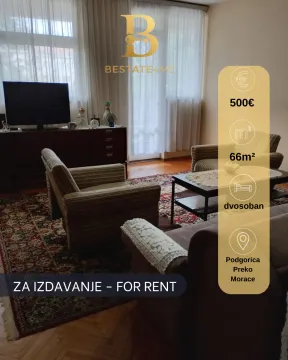 Rent, two bedroom apartment, 66m², Preko Morače, Podgorica - image 1