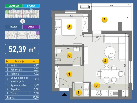 Sale, two bedroom apartment, 52m², Stari Banovci, Stara Pazova - image 5