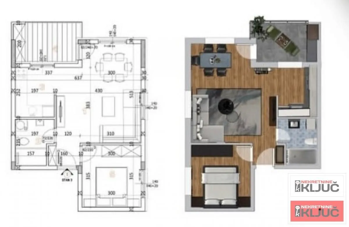 Prodaja, dvosoban stan, 47m², Adice, Novi Sad Sve Podlokacije