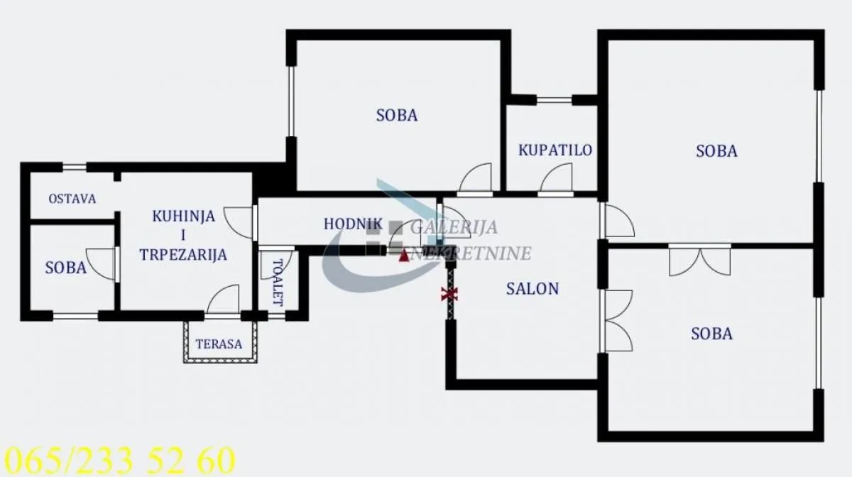 Sale, four bedroom apartment, 113m², Andrićev Venac, Beograd