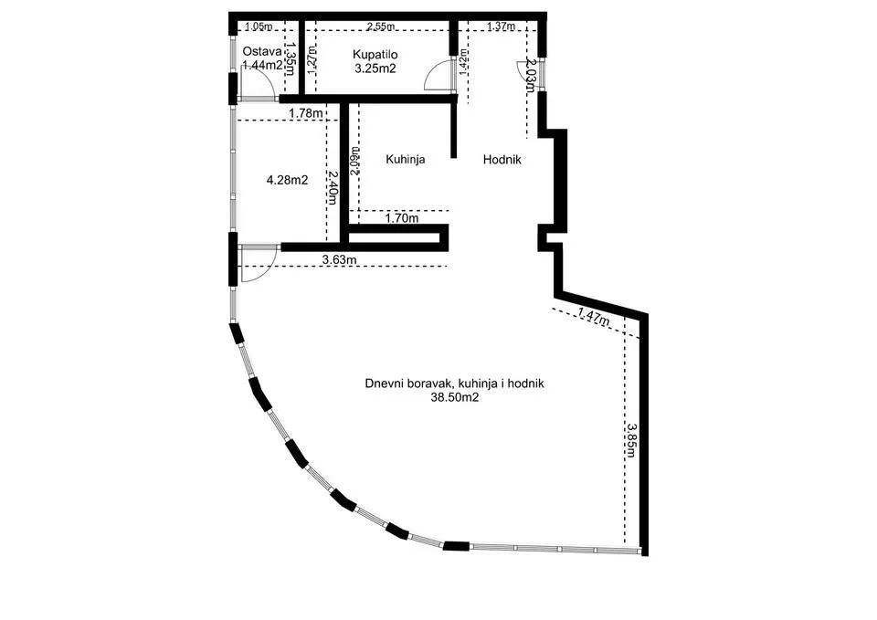 Rent, one bedroom apartment, 47m², Neimar, Vračar Sve Podlokacije