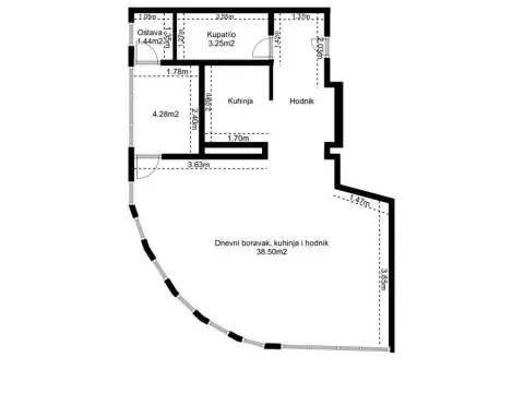 Rent, one bedroom apartment, 47m², Neimar, Vračar Sve Podlokacije - image 8