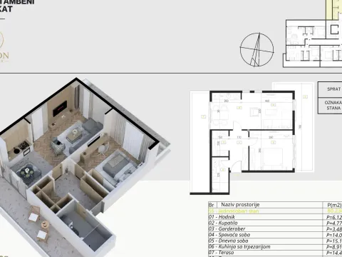 Prodaja, jednosoban stan, 52m², Podkošljun, Budva - image 12