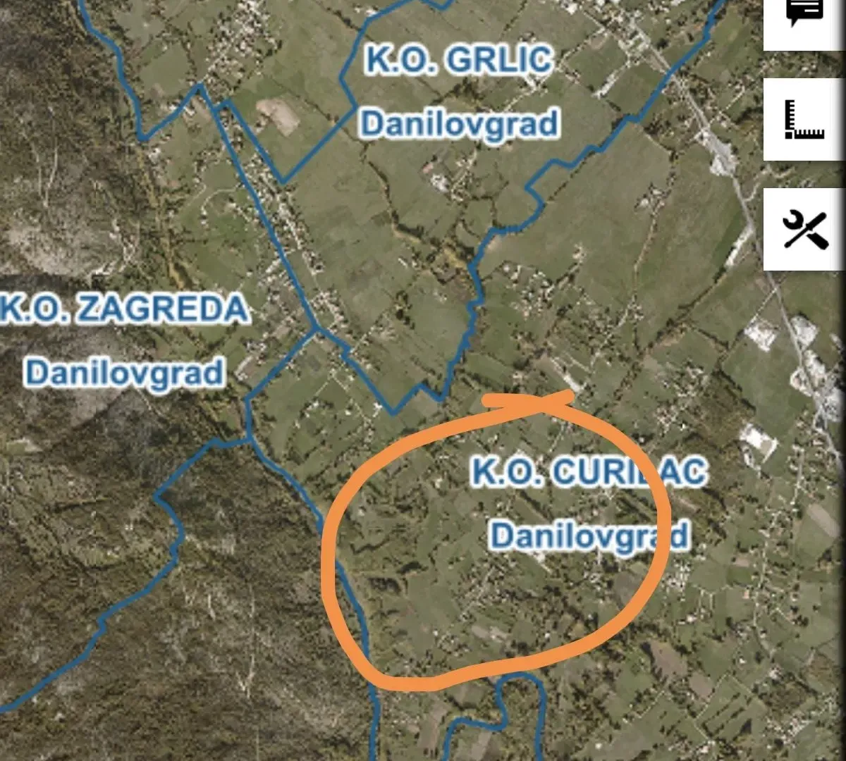 Prodaja, plac, 2000m², Ćurilac, Danilovgrad