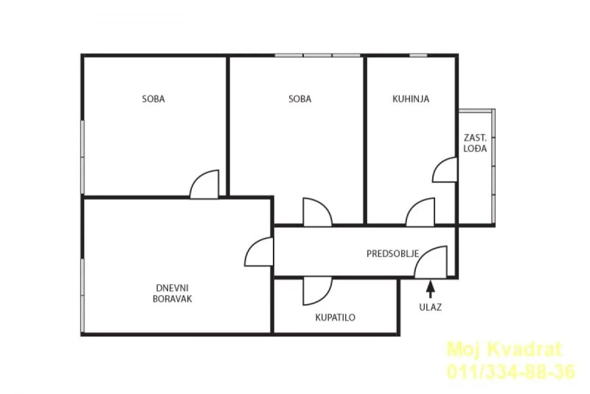 Prodaja, trosoban stan, 68m², Stari Grad, Beograd