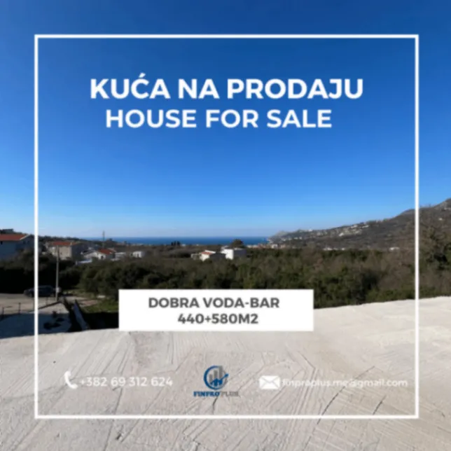 Prodaja, kuća, 440m², Dobre Vode, Bar