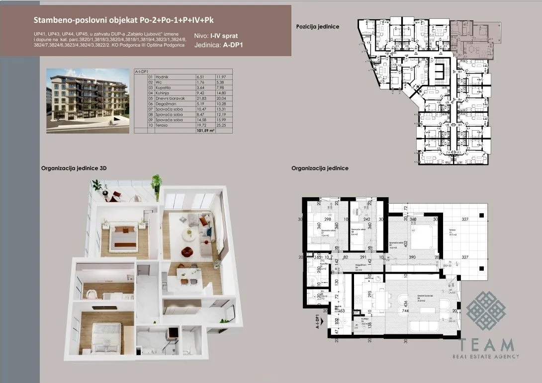 Prodaja, trosoban stan, 102m², Ljubović, Podgorica