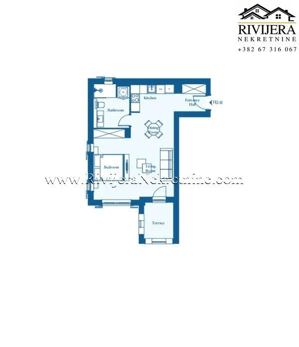 Prodaja, stan, 51m², Tivat, Crna Gora