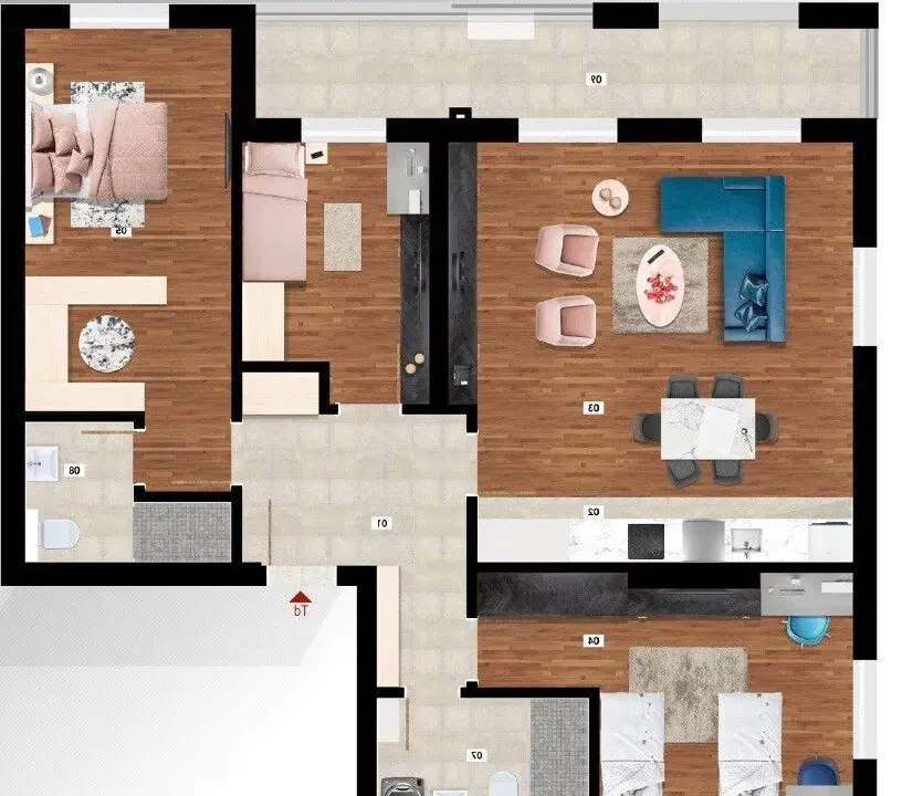 Prodaja, trosoban stan, 104m², Stari Aerodrom, Podgorica