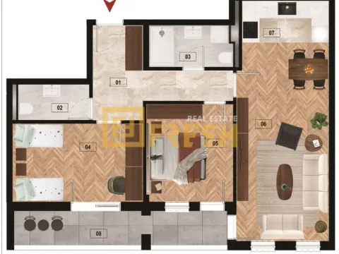 Prodaja, dvosoban stan, 72m², Zabjelo, Podgorica - image 7