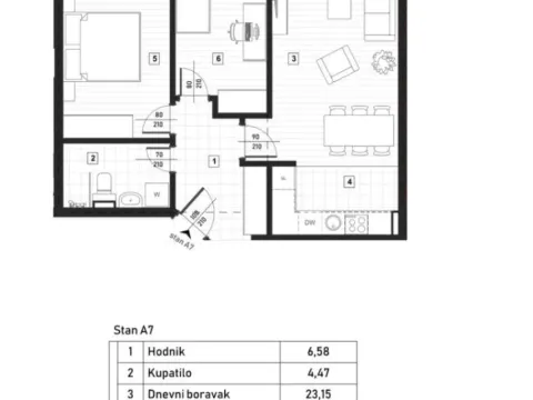 Prodaja, dvosoban stan, 69m², Zagorič, Podgorica - image 4