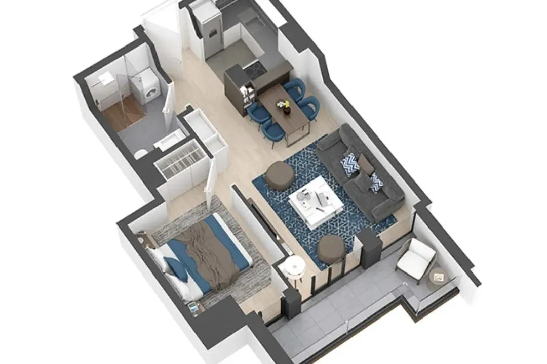 Prodaja, dvosoban stan, 45m², Novi Beograd Blok 25, Novi Beograd Sve Podlokacije