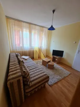 Manja dnevna soba sa kaučem, tepihom i televizorom. - image 5