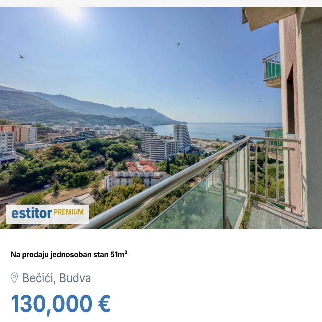 Prodaja, jednosoban stan, 51m², Bečići, Budva