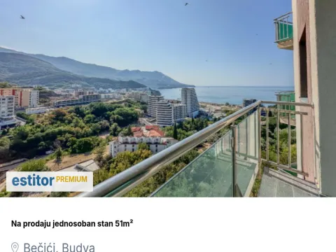 Prodaja, jednosoban stan, 51m², Bečići, Budva