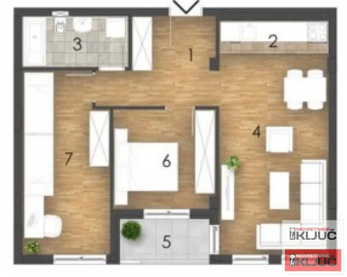 Prodaja, dvosoban stan, 64m², Bulevar patrijarha Pavla, Novi Sad Sve Podlokacije