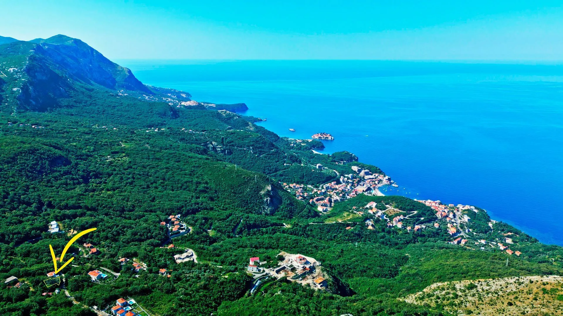 Prodaja, plac, 608m², Kuljače, Budva