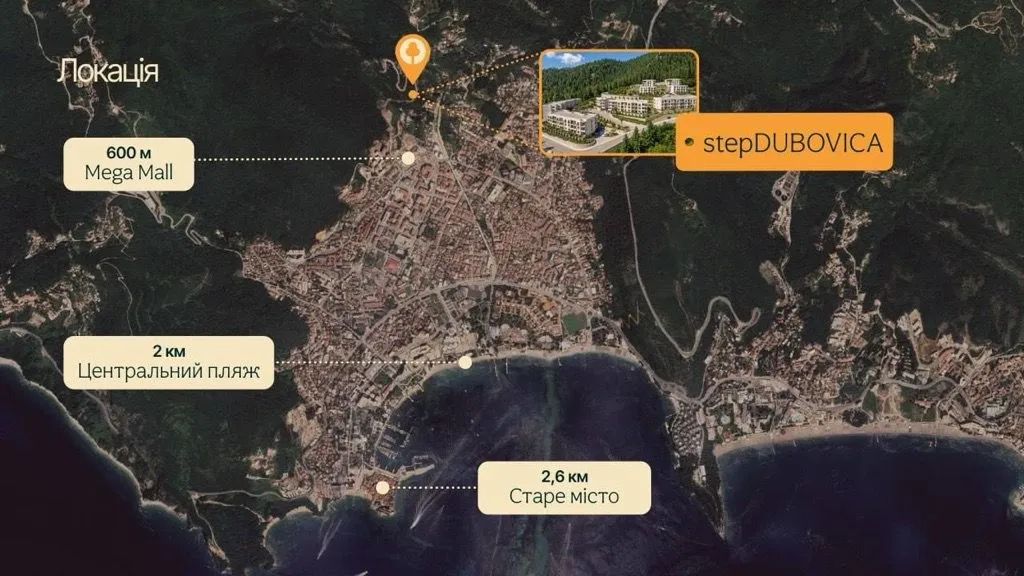 Sale, two bedroom apartment, 63m², Dubovica, Budva
