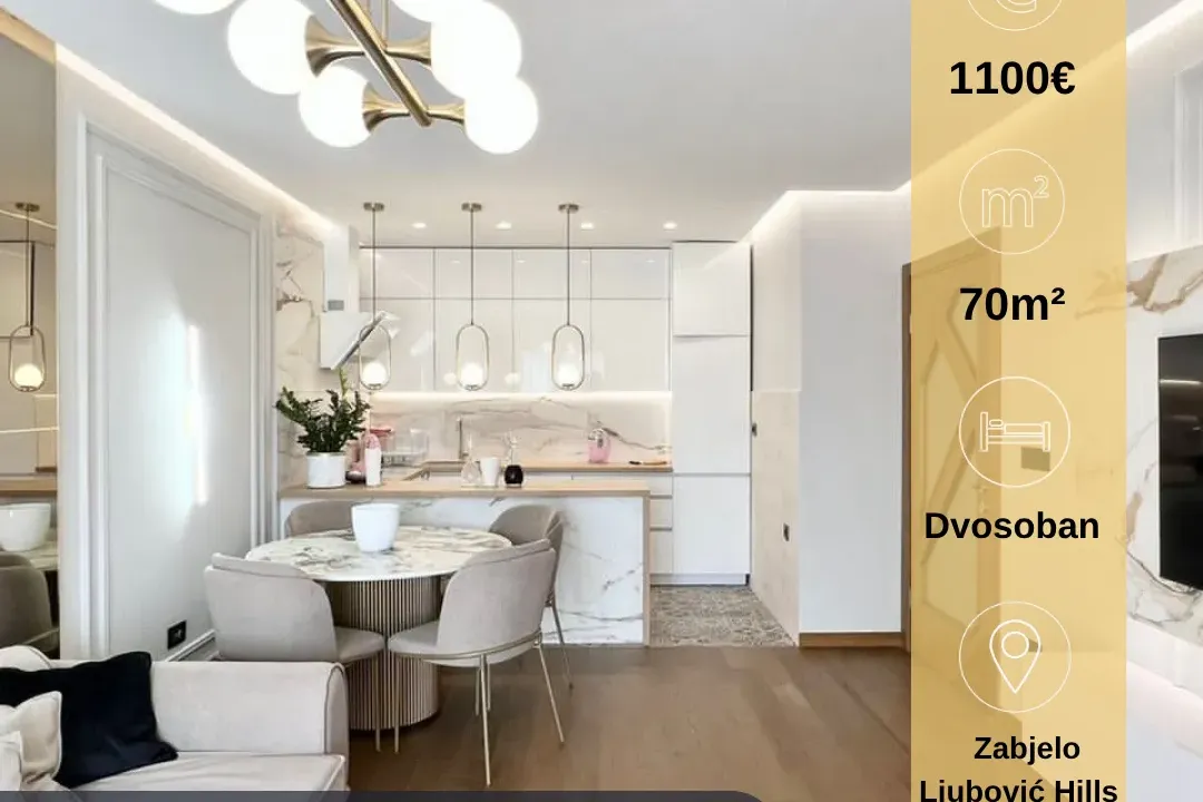 Rent, two bedroom apartment, 70m², Zabjelo, Podgorica
