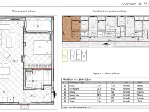 Sale, one bedroom apartment, 45m², Đuraševići, Tivat - image 7