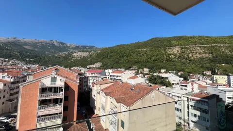 View from the terrace overlooking the city and hills in the background. - image 7